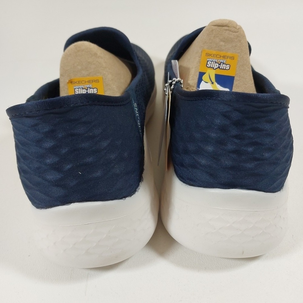 Skechers Hands-Free Slip-ins GO WALK Women's 9 Navy Blue Memory Foam Sneakers - Picture 3 of 5